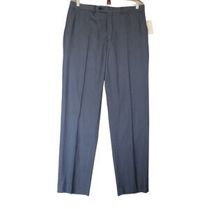 Michael Kors Mens Blue Flat‎ Front MITSP Straight Dress Pants 34W X32L NWT